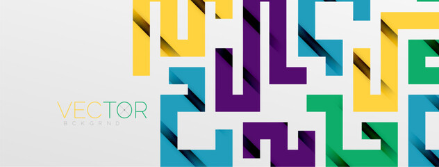 Color bend lines with shadow texture effect. Vector Illustration For Wallpaper, Banner, Background, Card, Book Illustration, landing page