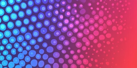 Colorful gradient with circular patterns blending from blue to pink