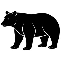 silhouette of a bear