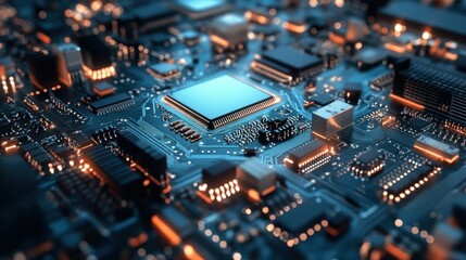 Obraz premium Close-up View of a Circuit Board