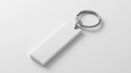 Blank White Key Chain Mockup