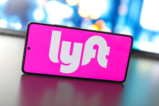 August 25, 2024, Paraguay. In this photo illustration, the Lyft, Inc. logo is displayed on a smartphone screen.