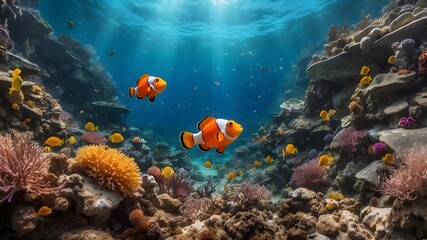 Fototapeta premium fish in deep sea