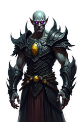 Fototapeta premium Cursed Warrior of Dark Fantasy , dark fantasy aesthetic, high-detail illustration, epic fantasy artwork, character concept art, rich color palette, dark and gritty style.