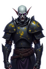 Fototapeta premium Cursed Warrior of the Shadows , dark fantasy aesthetic, high-detail illustration, epic fantasy artwork, character concept art, rich color palette, dark and gritty style.