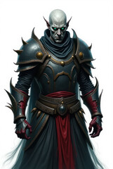 Fototapeta premium Cursed Warrior of Grimdark Fantasy , dark fantasy aesthetic, high-detail illustration, epic fantasy artwork, character concept art, rich color palette, dark and gritty style.