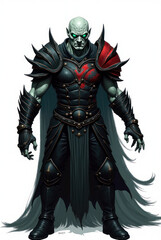 Fototapeta premium Cursed Warrior of Dark Fantasy , dark fantasy aesthetic, high-detail illustration, epic fantasy artwork, character concept art, rich color palette, dark and gritty style.
