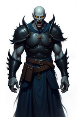 Cursed Warrior of Darkness , dark fantasy aesthetic, high-detail illustration, epic fantasy artwork, character concept art, rich color palette, dark and gritty style.