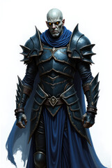 Naklejka premium Cursed Warrior of Dark Fantasy , dark fantasy aesthetic, high-detail illustration, epic fantasy artwork, character concept art, rich color palette, dark and gritty style.