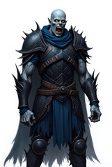 Fototapeta premium Cursed Warrior in Shadow Realm , dark fantasy aesthetic, high-detail illustration, epic fantasy artwork, character concept art, rich color palette, dark and gritty style.