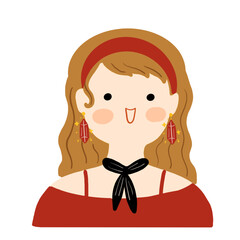 woman face illustration vector