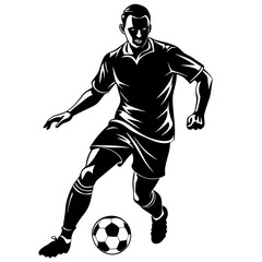 Vector Art Soccer Player Silhouette