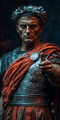 Obraz premium roman emperor statue