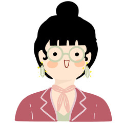 woman face illustration vector