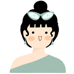 woman face illustration vector