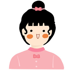 woman face illustration vector