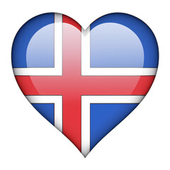 Obraz premium Heart of a flag Iceland