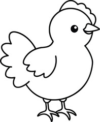 Adorable chick line drawing for kids coloring book a charming and easy illustration to inspire little artists

