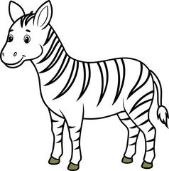 Obraz premium Fun zebra line art graphic for children’s coloring book fostering creativity 