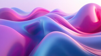 Obraz premium Stunning 3D rendering of a wavy abstract liquid background.