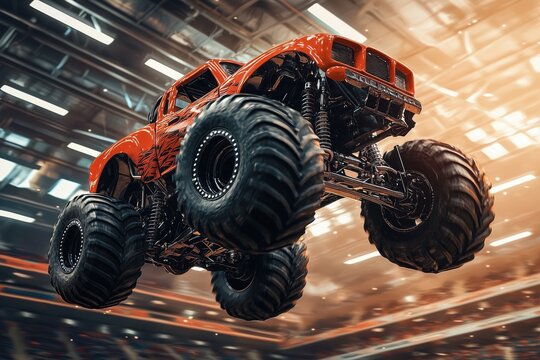 Monster truck in action 