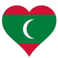 Heart of a flag Maldives