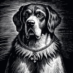 saint-bermard-illustration-engraved