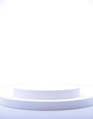 White podium for product display