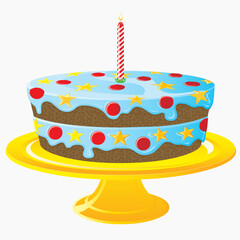 birthday cake with candles