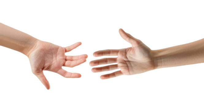 woman hands showing holding and supporting