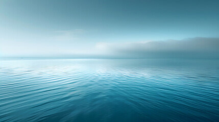 Fototapeta premium Calm Ocean Horizon Under Soft Blue Sky