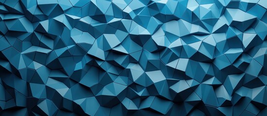 Abstract Blue Geometric Pattern of Polygons