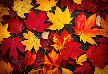 vibrant autumn foliage displayed textured backgrounds rich colors unique patterns, leaves, textures, nature, seasonal, landscape, forest, plant, maple, oak