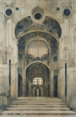 Fototapeta premium entrance to the cathedral of st john the baptist