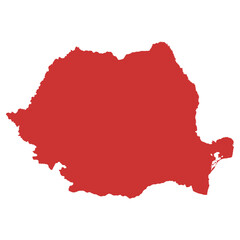 Vector outline map of Romania