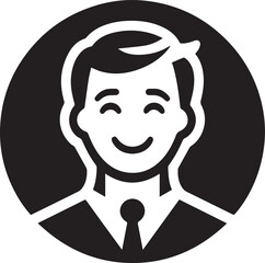 Beard man logo template vector icon illustration design