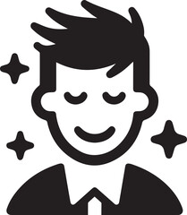 Beard man logo template vector icon illustration design