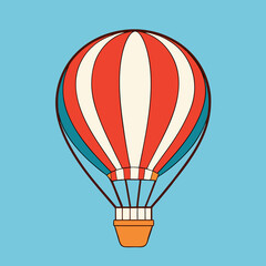 Naklejka premium Hot air balloon stock illustration