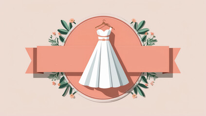wedding, dress, design, illustration
