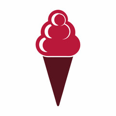  Ice cream cone silhouette vector art illustration