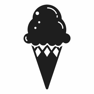 recommend clip art:  Ice cream cone silhouette vector art illustration