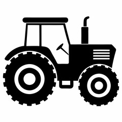 Excavator Black silhouette vector art illustration