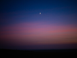 Moon on a evening sky