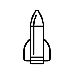 Bullet icon or modern line symbol. Vector line art and icon design with bold outline. Black and white Pixel Perfect minimalistic symbol isolated white background. Silhouette simple thin sign