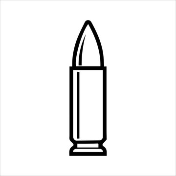 recommend clip art: Bullet icon or modern line symbol. Vector line art and icon design with bold outline. Black and white Pixel Perfect minimalistic symbol isolated white background. Silhouette simple thin sign