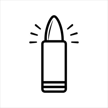 recommend clip art: Bullet icon or modern line symbol. Vector line art and icon design with bold outline. Black and white Pixel Perfect minimalistic symbol isolated white background. Silhouette simple thin sign