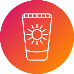 Sun Cream Vector Icon