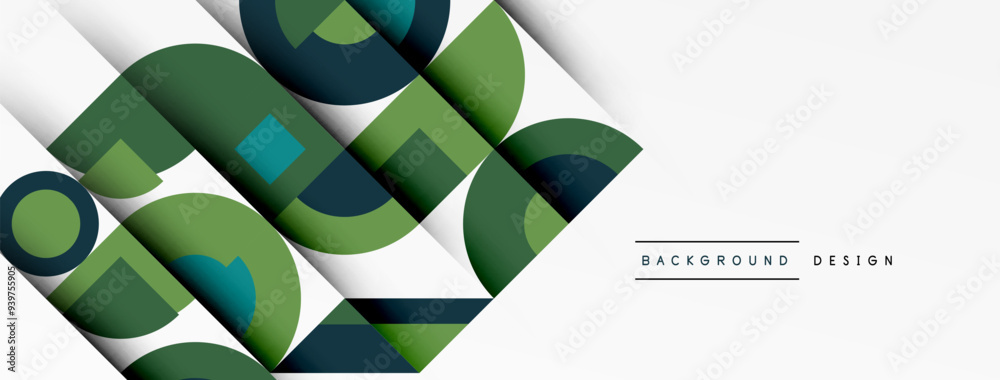 Aufkleber modern geometrical abstract background - circles. business or technology presentation design