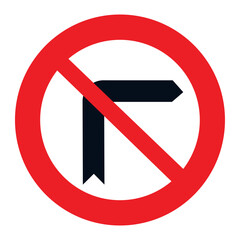 RESTRICTION SIGNS, R-302 - No turn right