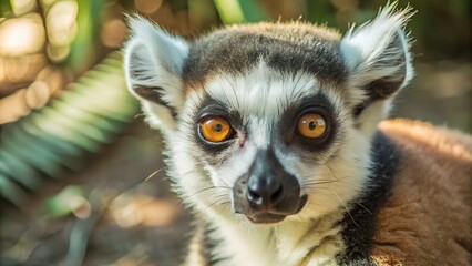 Obraz premium Close up portrait of a lemur animal